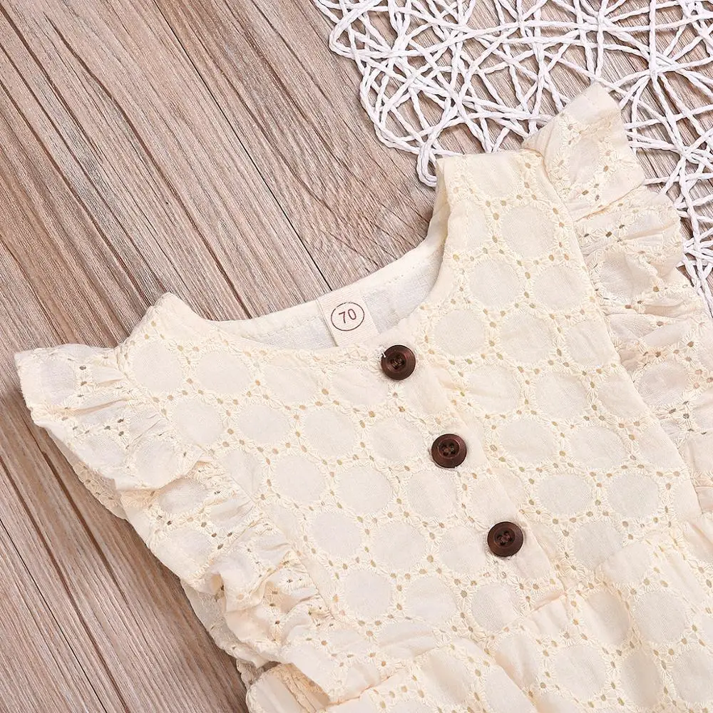 2019 джинсовый комбинезон для новорожденных и маленьких девочек одежда с оборками