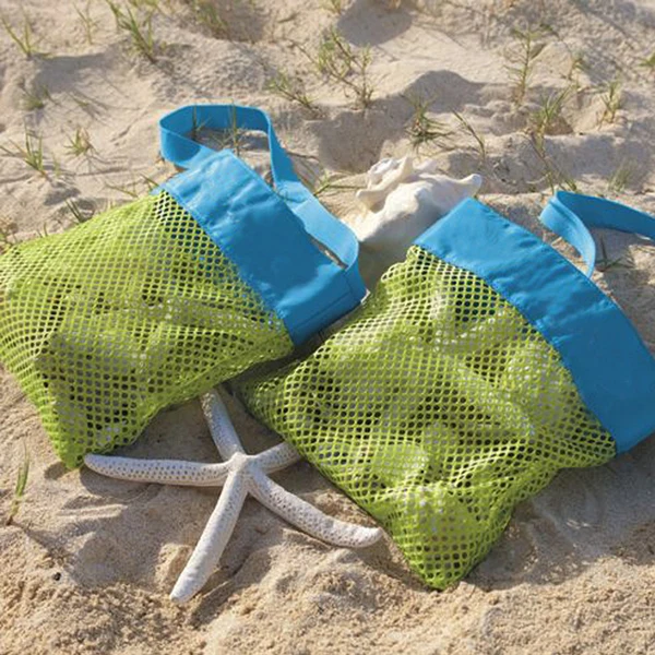 

Mesh Beach Bag Simple Storage Beach Tote Bag with Mesh Bottom Will not Hold Sand or Water for Travel Picnic HVR88