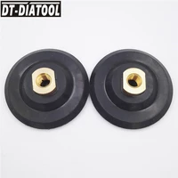 dt diatool 2pcs m14 thread dia 100mm4inch rubber based back pad for diamond polishing backer pads