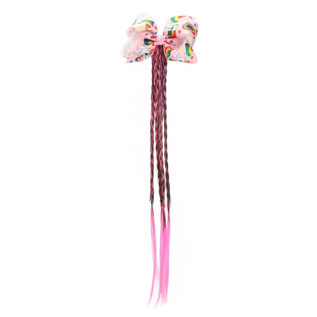 unicorn bow-3 1 шт., парик, эластичная лента для волос, аксессуары для волос для девочек, галстук для волос, цветная крученая тесьма, веревка, колокольчик, дизайнерская Детская повязка на голову, головной убор - Цвет: unicorn bow-3