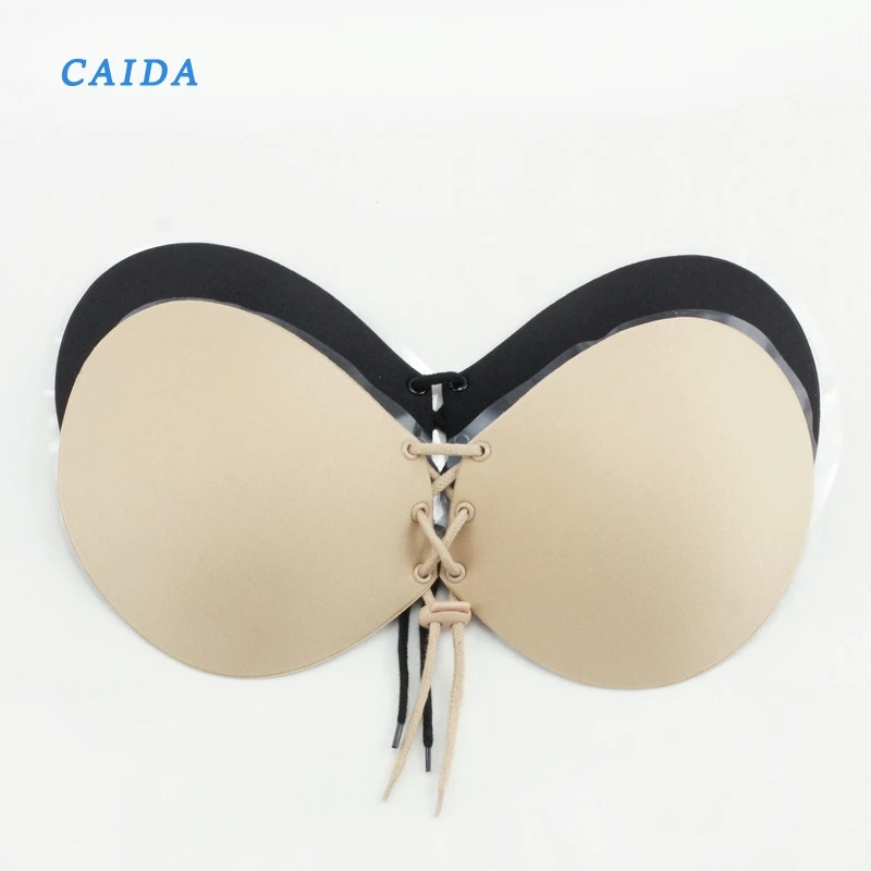 CAIDA Невидимый нагрудный патч собирает супер липкий цвет кожи/черная круглая