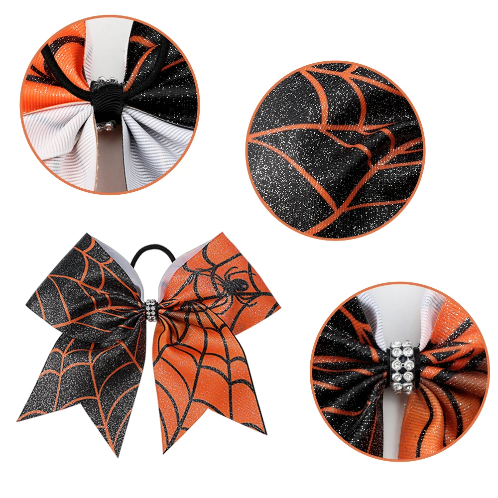

Newborn Baby Halloween Spider Wings Girls Hair Band Bow Skull Hair Rope Ties Colorful Kids Headband Bebes Accesorios