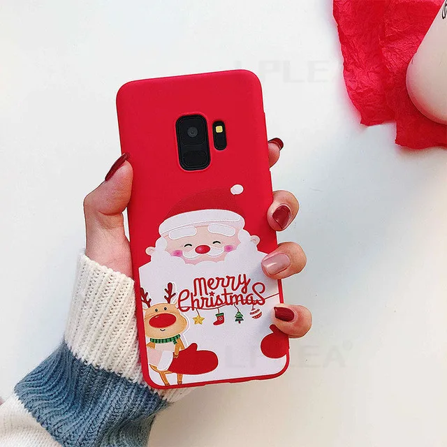 Figure 5 Одежда для сна из хлопка с рождественскими рисунками чехол для samsung Galaxy A50 A70 S8 S9 плюс S10 Note 8, 9, 10, плюс A10 A20 A30 A40 Санта Клаус Мягкая обложка - Цвет: Figure 5