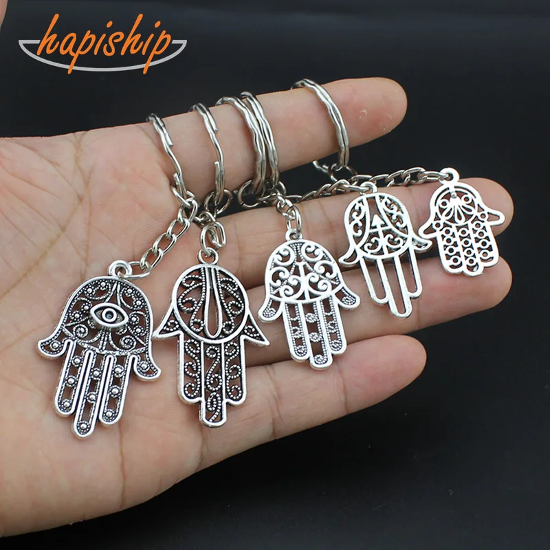 Hapiship новые женские/мужские Модные Винтажные серебряные милые ручные ключи цепочки Ключи Кольца Сплав амулеты подарки YS4416