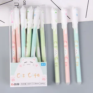 Ручка гелевая стираемая в виде кошки, 36 шт.лот, 0,38 мм