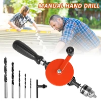 steel double pinions manual hand drill with anti slip handle cast jaw chuck drilling tool for wood plastic acrylic circuit board