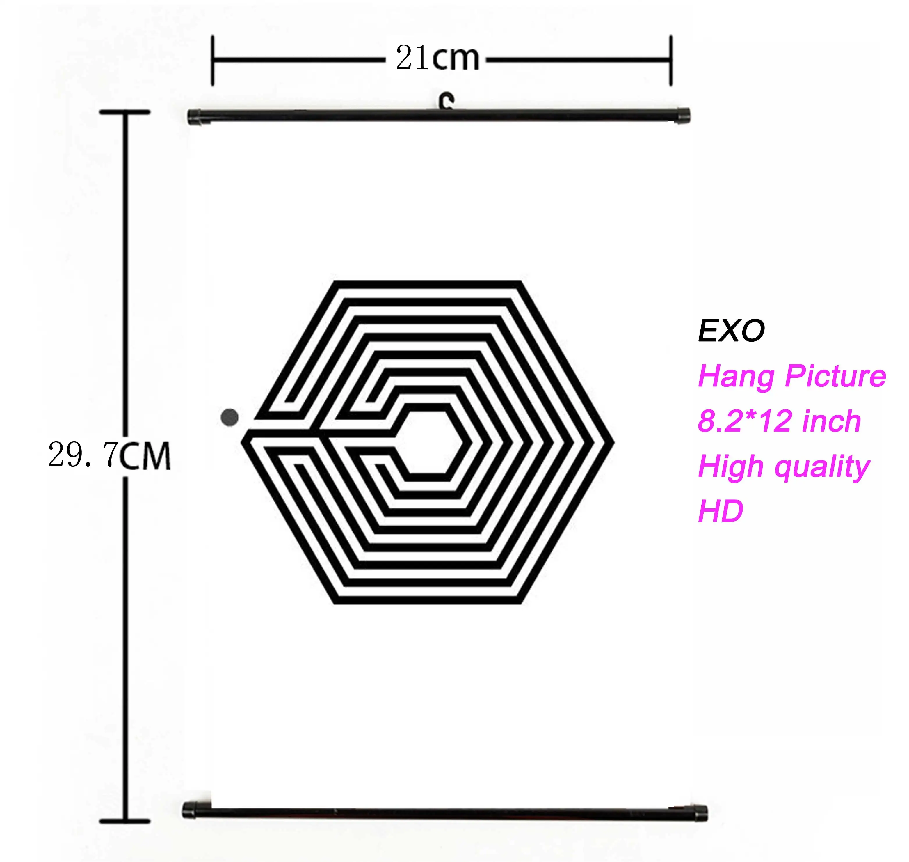 46 K-pop EXO альбом Висячие картины фото плакат Kpop EXO Висячие Плакаты для фанатов Коллекция подарков ткань 21*30 см Высокое качество - Цвет: 46