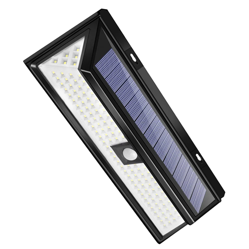 

118 LED Solar Night Light Outdoor Body Motion Sensor Wall Lamp (Cold White)
