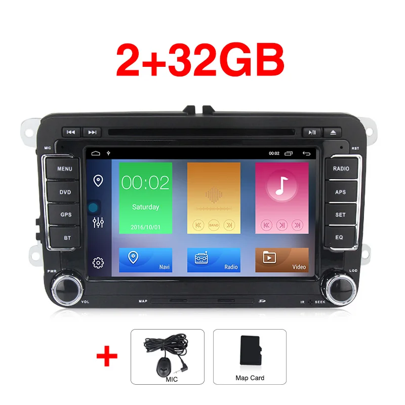 MEKEDE Android 9,1 2+ 32G автомобильное радио gps навигация для volkswagen Skoda Octavia golf 5 6 touran passat B6 polo tiguan RDS DVD - Цвет: 32G model