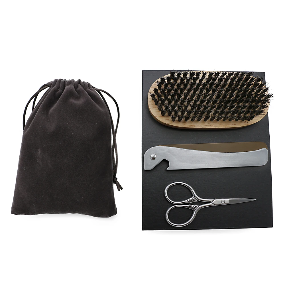 Набор кистей и расчесок для мужчин набор из 3 щеток с щетиной кабана ухода за бородой подарок|Помазок| |