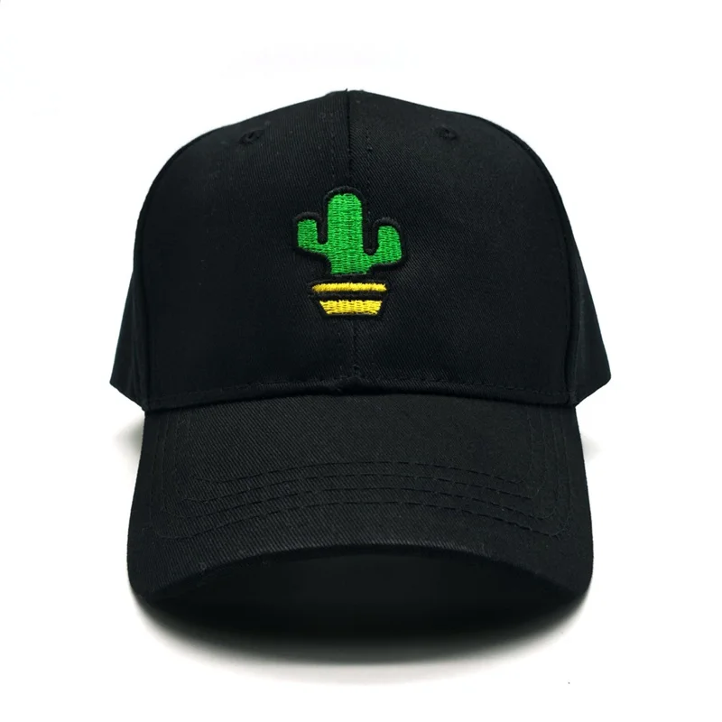 Men Women Hat Caps Cactus Embroidery Baseball Cap Simple Fashion Cartoon Couple Visor Adjustable Snapback Sunhat | Аксессуары для
