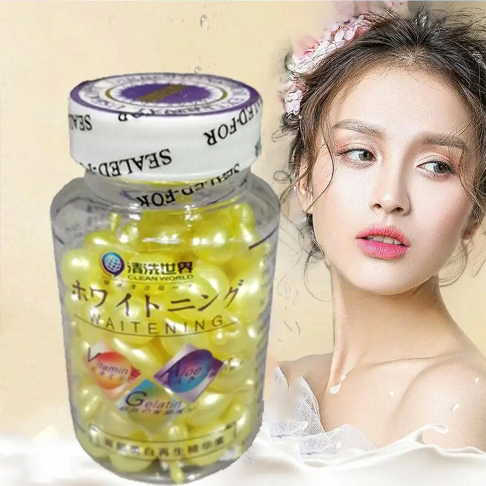 

90 шт./бутылка, увлажняющие отбеливающие капсулы