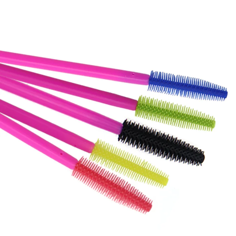 HOT 50 pcs Disposable Silicone Gel Eyelash Brush Comb Mascara Wands Eye Lashes Extension Tool Professional Beauty Makeup | Красота и