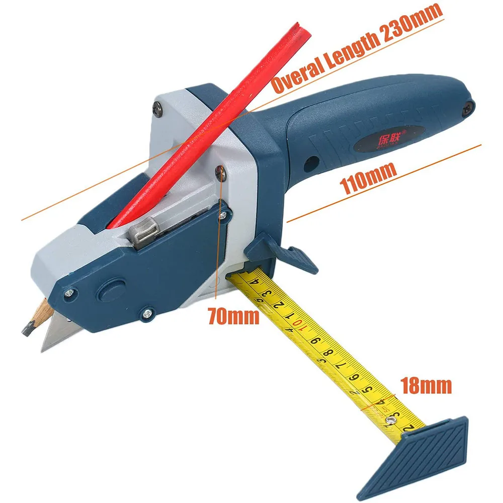 

1 Set Gypsum Board Cutting Device Drywall Cutting Hand Tool with Measuring Tape And Built-in Storage Blade Box Convenient