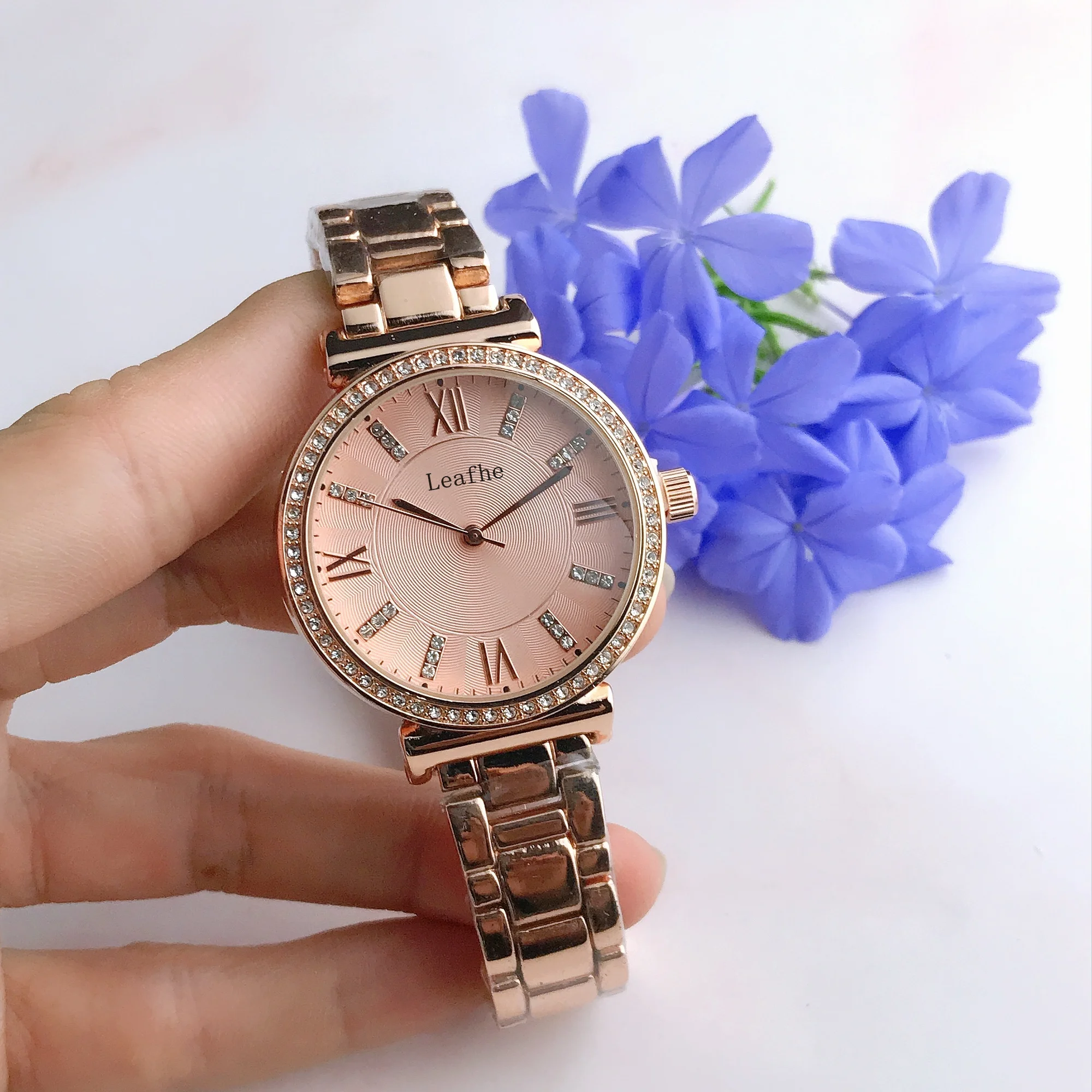 

Fashion Diamond Ladies Watch Stainless Steel Material Butterfly Clasp Dial Diameter 36mm Quartz Watches Reloj Mujer Montre Femme