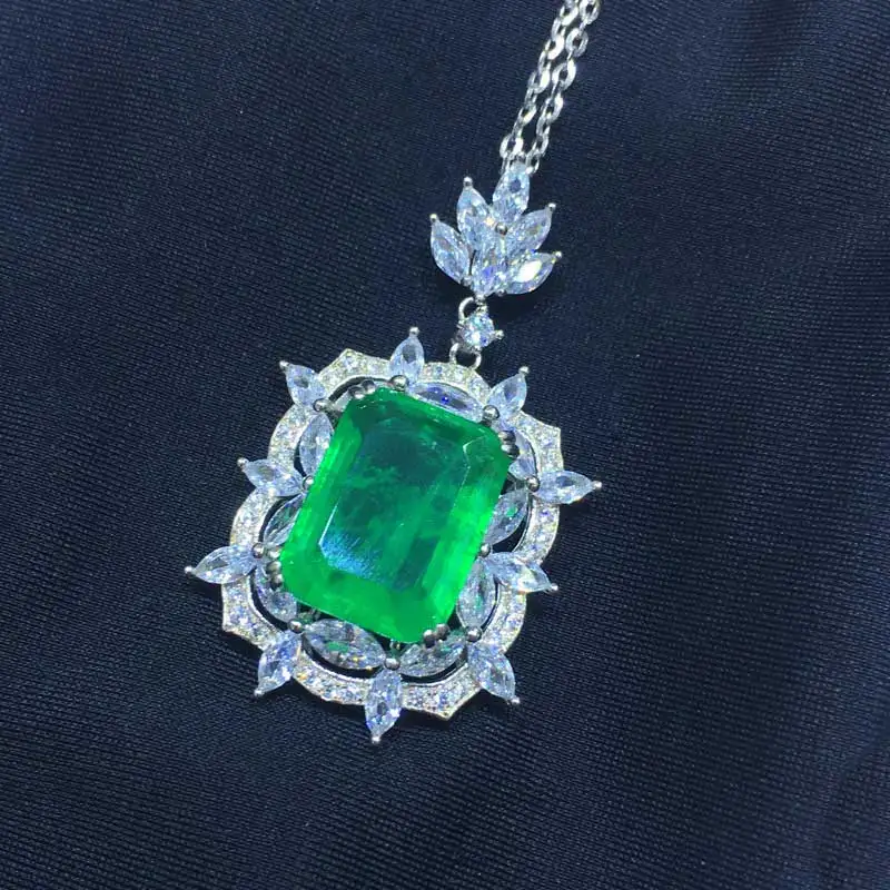 Женские Ювелирные наборы CSJ Роскошные с изумрудами из стерлингового серебра 925