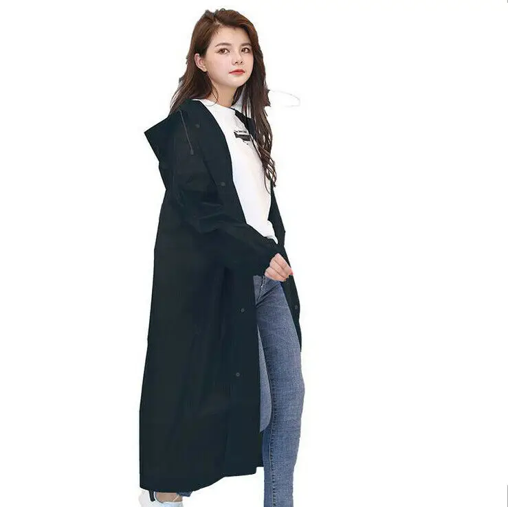 Men Women Waterproof Jacket EVA Hooded Raincoat Rain Coat Poncho Rainwear UK | Дом и сад