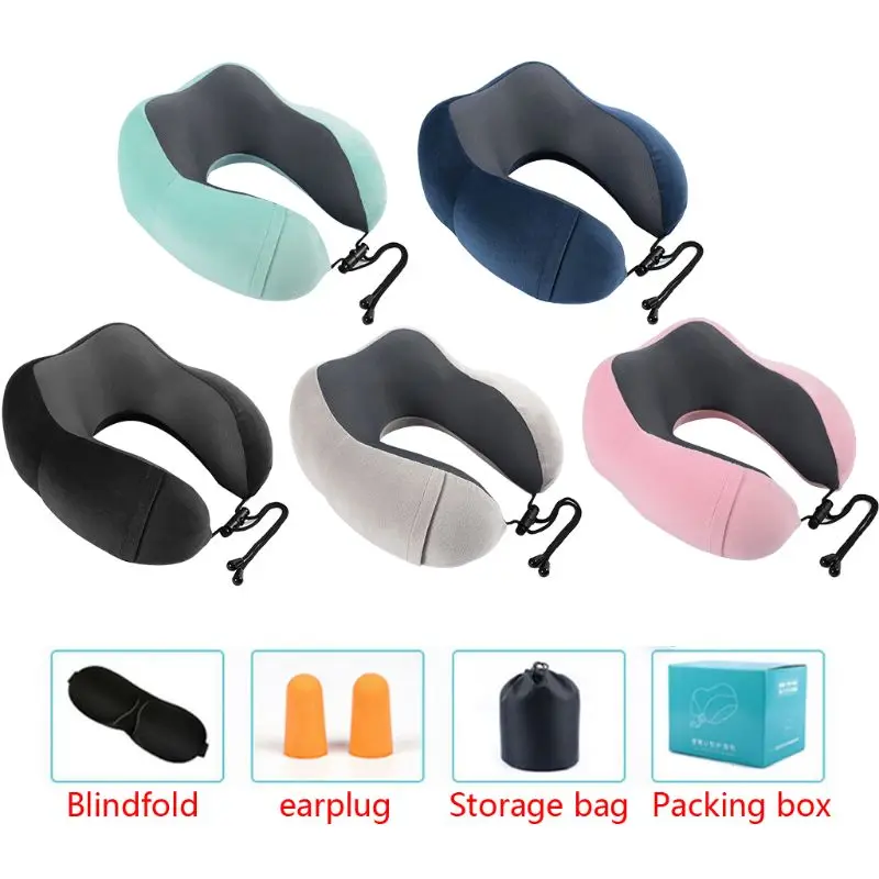 

Travel Pillow U-Shaped Soft Head Car Flight Office Rest Support Pillow B36B