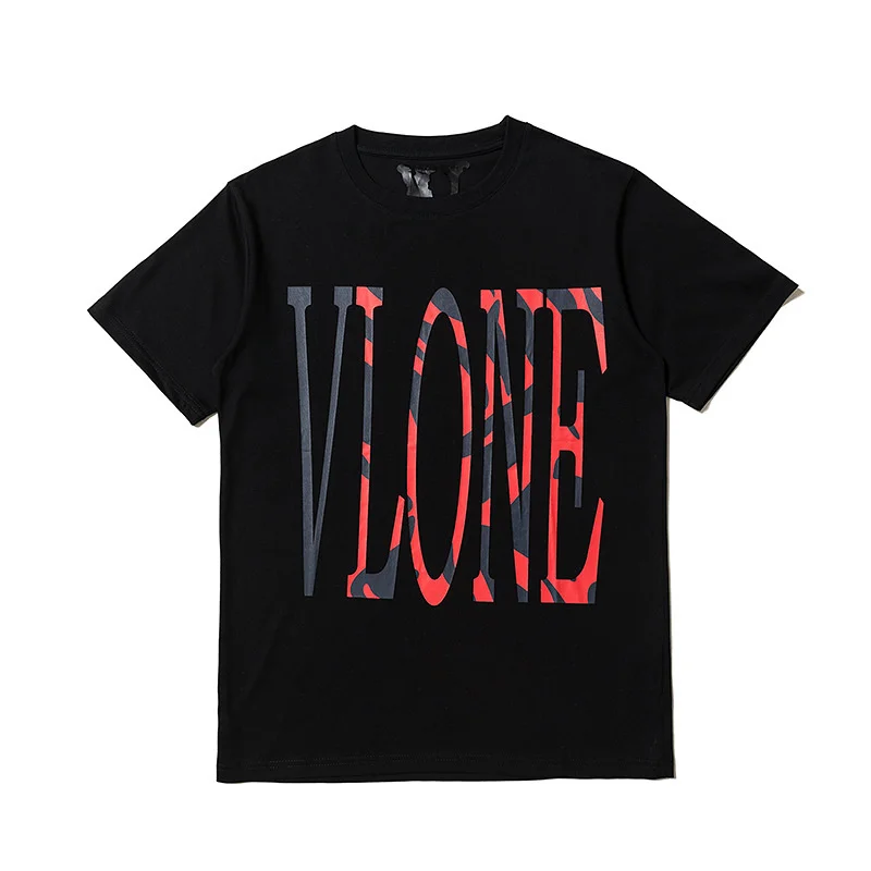 

Men T Shirt VLONE 100% Cotton Streetwear Women's T-shirt USA Summer Short Sleeve Brand Hip Hop Clothes Camouflage Remeras Hombre