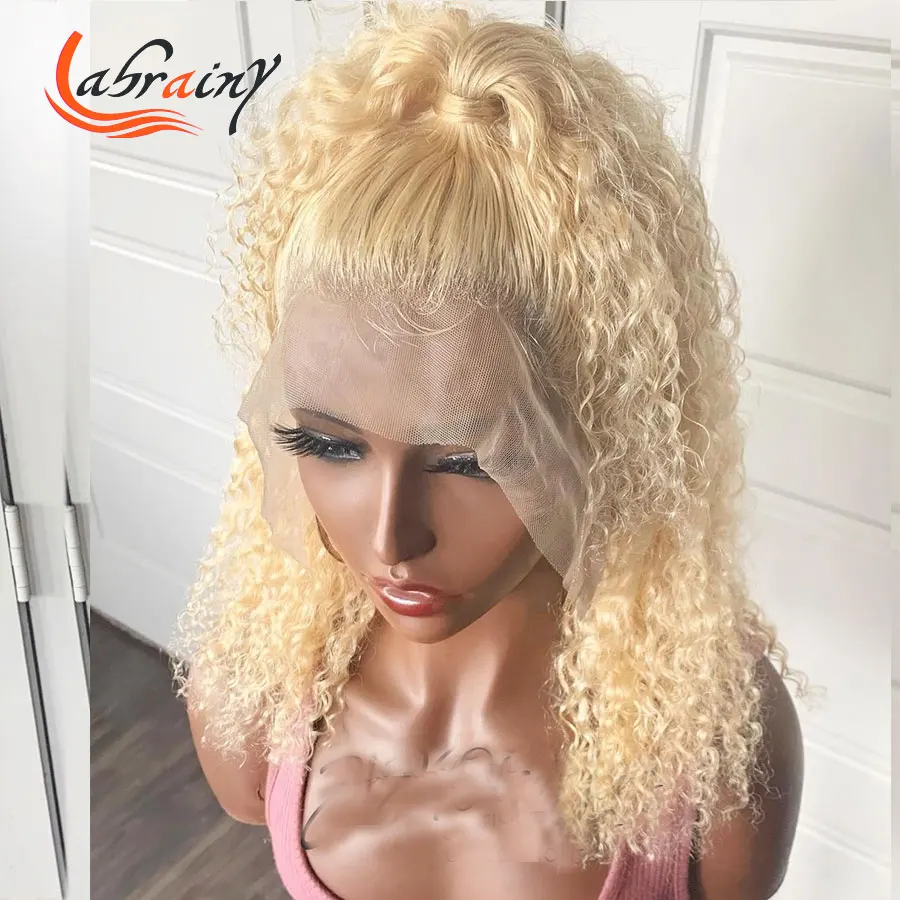 

Kinky Curly 613 Hd Lace Front Wigs Short Bob Deep Wave Full Blonde Lace Frontal Human Hair Wig Pixie Cut Woman Bleach Knots 13X6