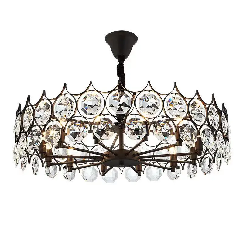 Goede Post-Moderne Woonkamer Kristallen Kroonluchter Licht Luxe Slaapkamer Lamp High-End Luxe Sfeer Nieuwe Lampen En Lantaarns In 2021