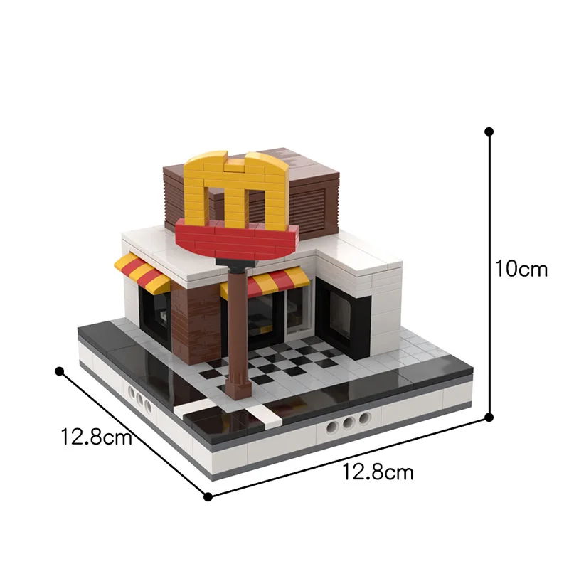 

BuildMoc Food Shop City Street View Architecture Building Block Bricks Model Diy Toys Children Kids Educational Gifts 393PCS