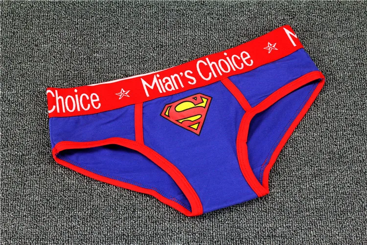 Женские хлопковые трусы-боксеры с широкими полями и надписью героями