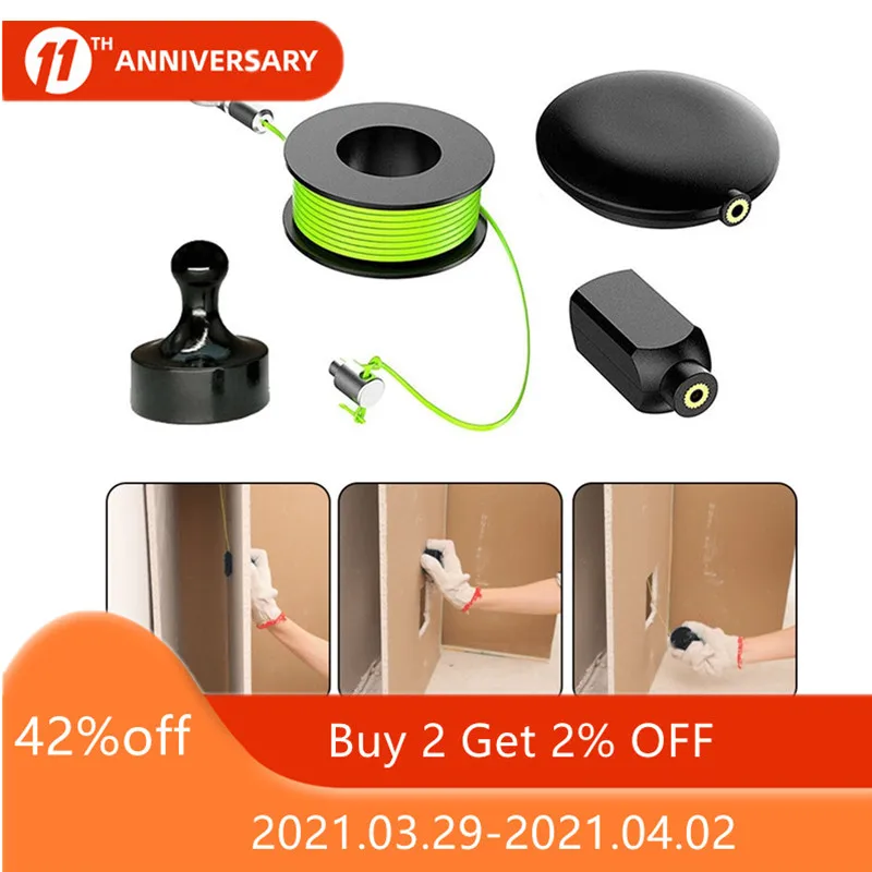 

Magnetic Threader Wire Puller Guider Cable Through Aiding Tools Cable Puller Wire Puller Running Device Magnet Home Hand Tool