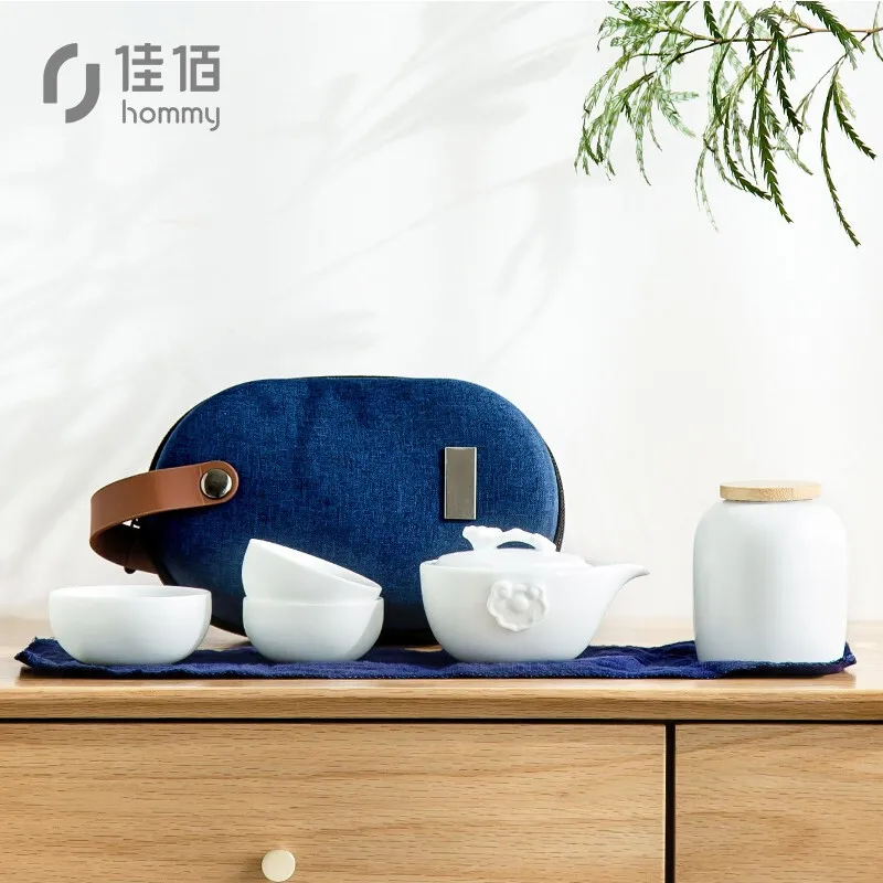 

Travel Tea Set Portable Kung Fu Tea Teaware Quick Cup Teapot Ceramic Cup Tea Pot Travel Tea Set Handy Bag Travel Sets
