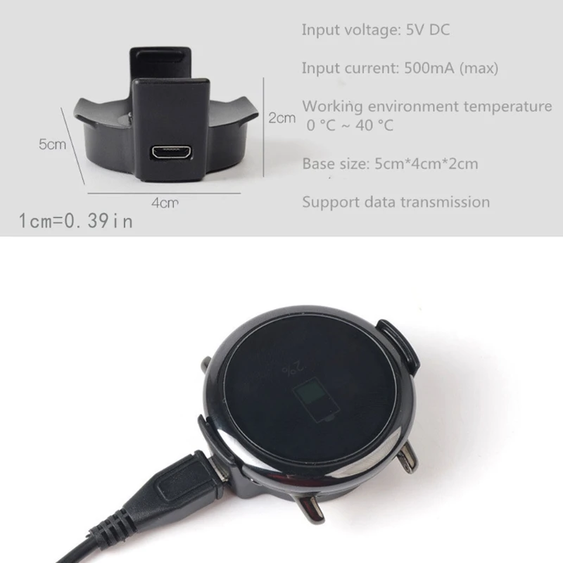 

USB Charger Charging Cradle Dock Station for xiaomi Pace Watch Kit 28TE