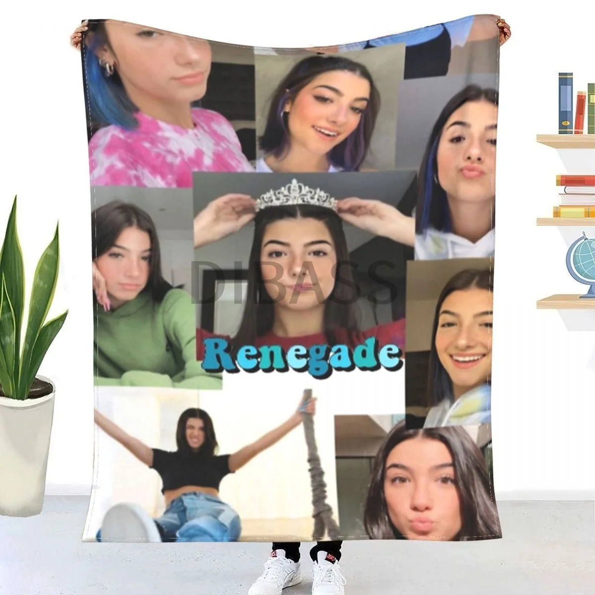 

Charlie Demelio Collage Comforter 3D Printed Flannel Throw Blanket