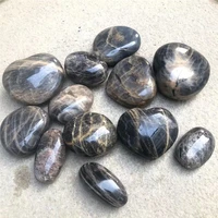 natural gems gray moonstone palm stones polished heart quartz crystal healing gemstones reiki decoration