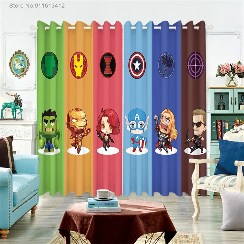 Disndy Мстители 3D принт Человек-паук затемненная занавеска С мультяшным окном