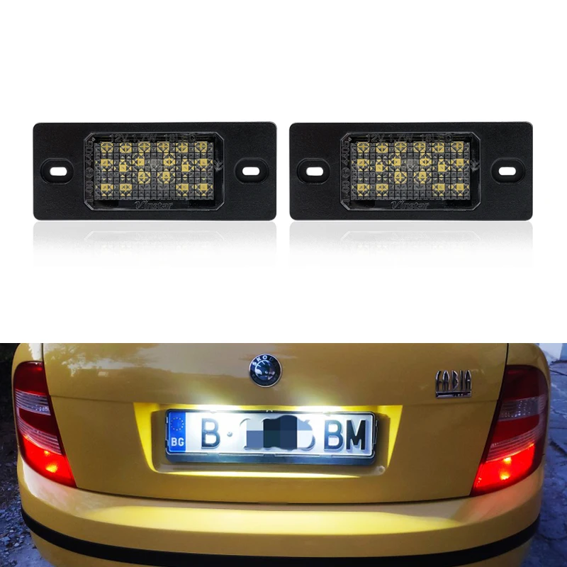 2x для SKODA Fabia MK1 6Y SMD CAN шина светодиод подсветка номерного знака|Сигнальная лампа| |