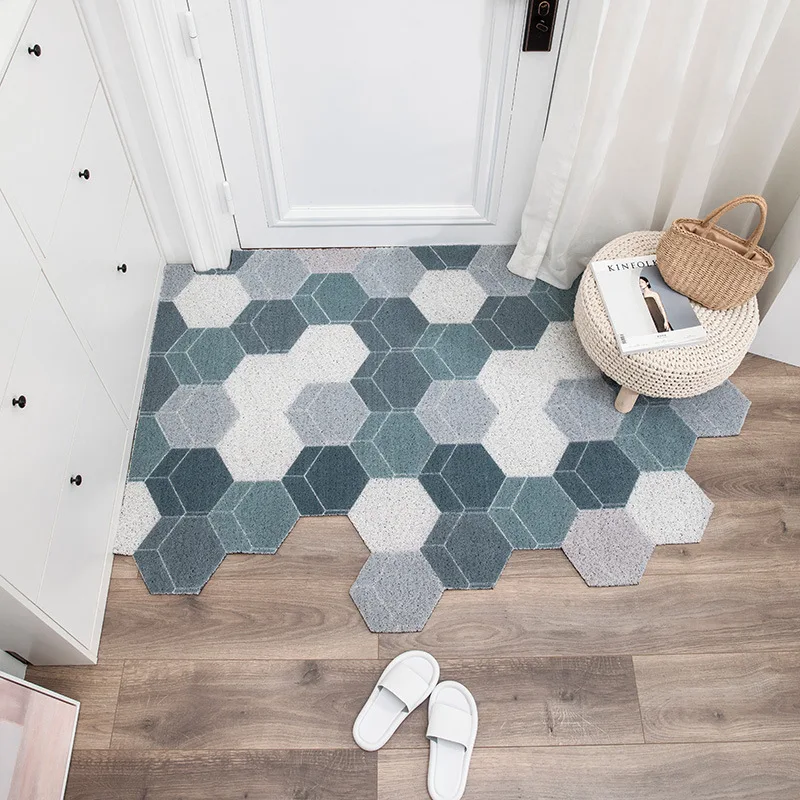 Dust Doormat Carpet Anti-Slip PVC Silk Loop Door Mat Eastern Minimalist Kitchen Mats Bathroom Living Room | Дом и сад
