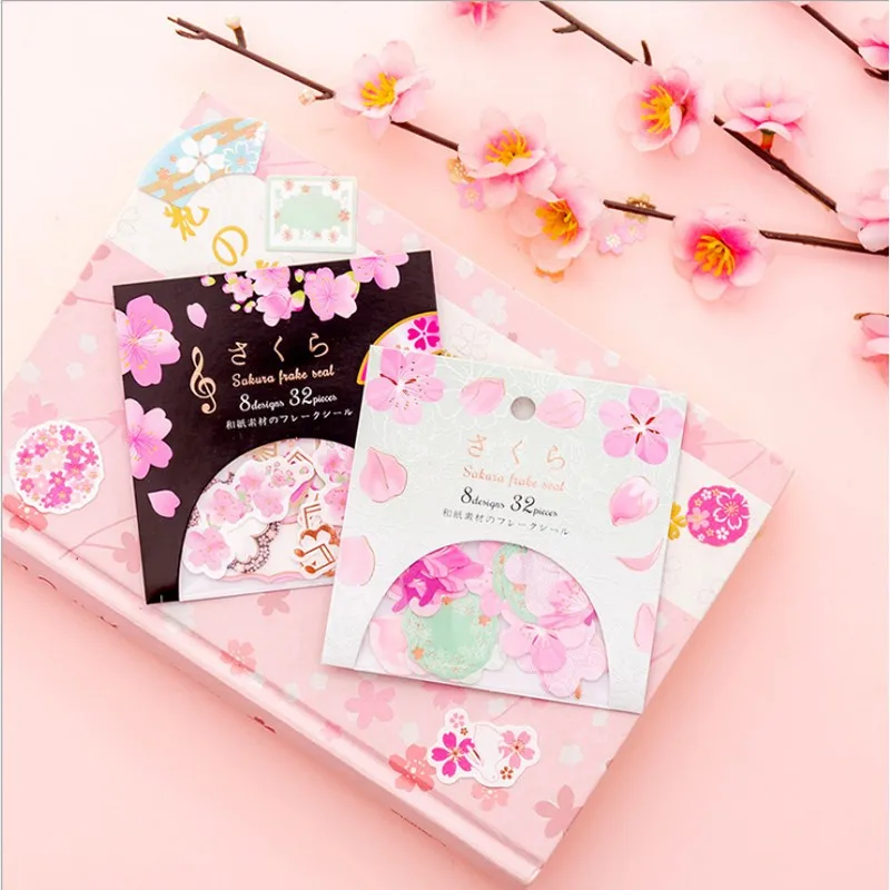 20 пачек японской вишни наклейки Цветы Дети Скрап Канцелярские товары ручной