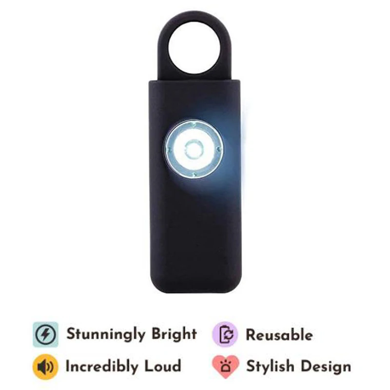 Охранная сирена для самообороны женщин брелок с дБ SOS светильник ка Личная