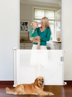 mesh dog fence for indoor outdoor tall pet dog gate retractable safety guard foldable toddler stair gate isolation