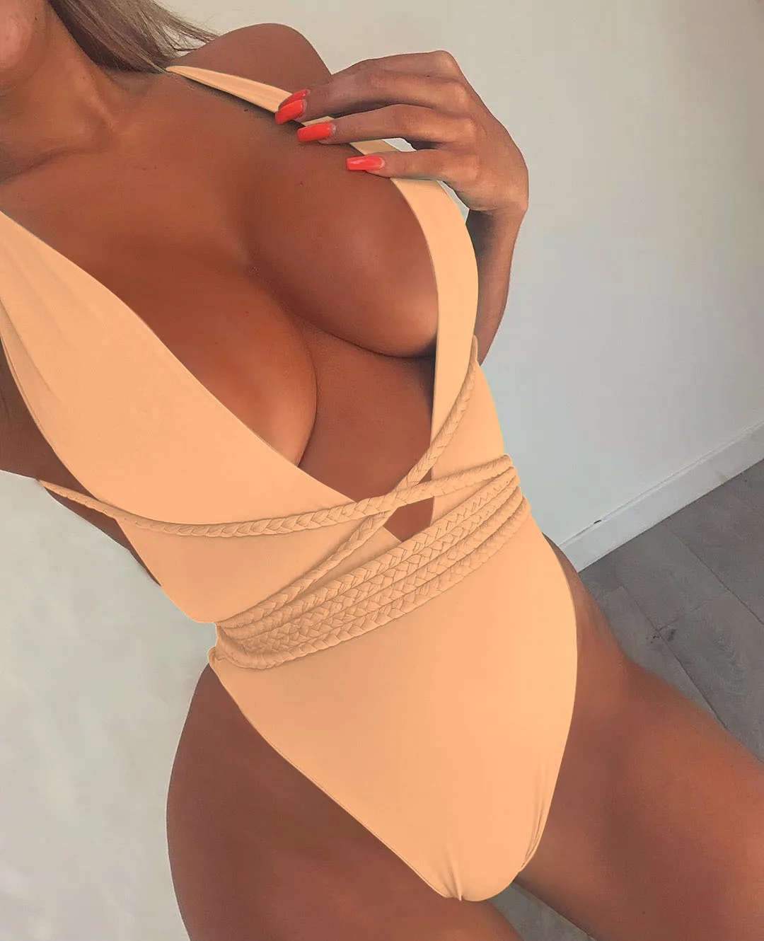 Сексуальный красный цельный купальник женский сплошной купальник пуш-ап летняя пляжная одежда купальный костюм бразильский Монокини боди