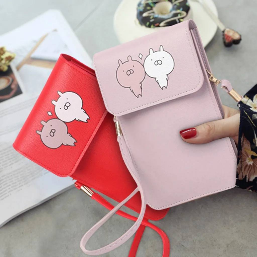 Сменная сумка из кожи с эффектом касания женская для телефона миниатюрная через