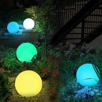 upgrade 30cm floating pool light with remote outdoor waterproof garden patio glowing ball light led illuminated ball lawn lamp