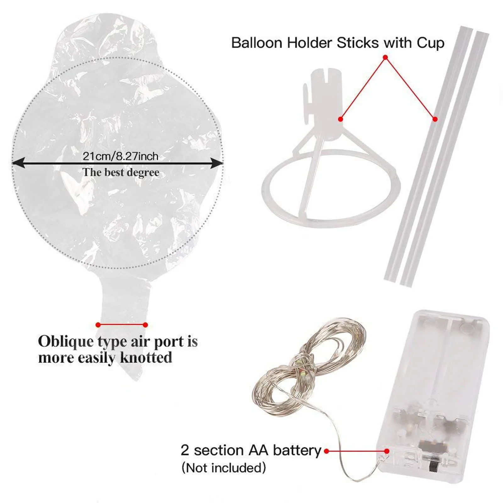 

Glowing Rose Ballon Magic Wand Dreamlike Little Fairy Ribbon Rose Banquet Balloon Kit Wedding Valentine's Day Decoration