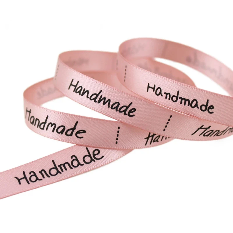(25 ярдов/партия) 10 мм белая печатная лента ручной работы цветные Романтические