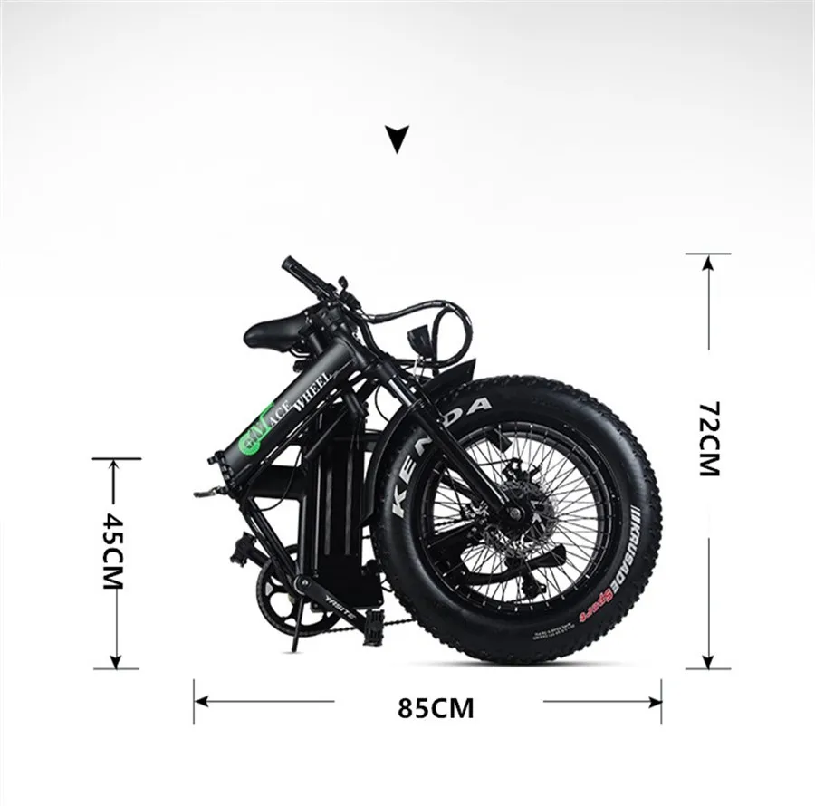 Складной велосипед с толстыми шинами 500 Вт 50 км/ч|Электровелосипед| |