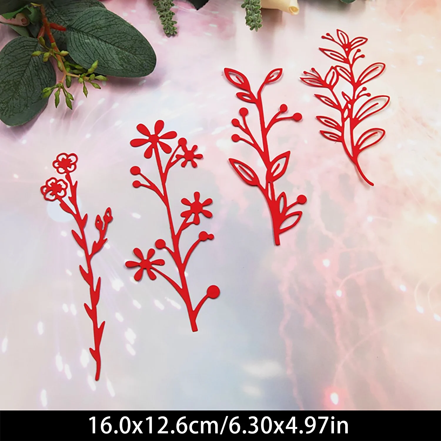 4 вида красивых цветочных вырубных штампов трафарет растений для DIY скрапбукинга