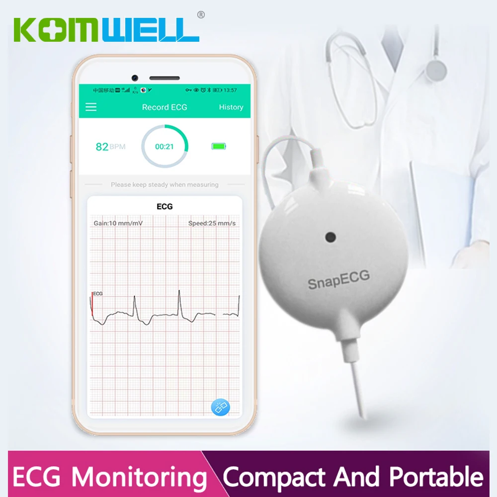 Portable ECG Monitor for Android Wireless EKG Monitoring Devices to Track Heart Rate & Rhythm Performance | Красота и здоровье