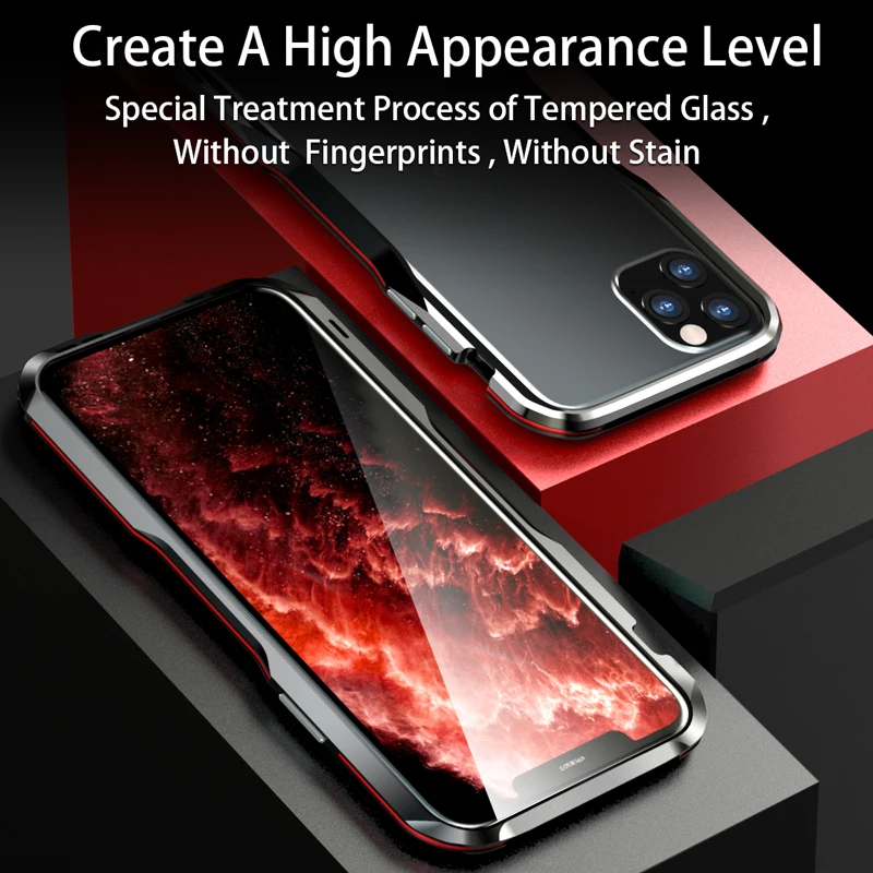 Роскошный Металлический Чехол бампер для iPhone11 Pro чехол в алюминиевой оправе