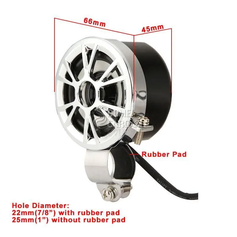 

Handlebar Mount Motorcycle Speakers Mini Pair FM Radio MP3 Amplifier Moto Speaker Quad Atv Music for Nmax 155