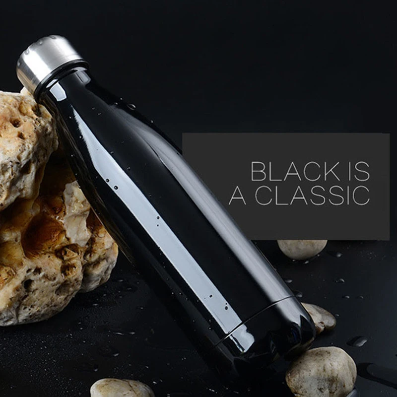 Вакуумная Изолированная бутылка для воды из нержавеющей стали с логотипом на