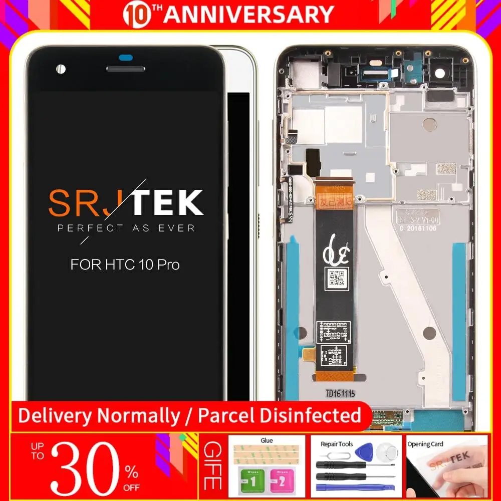 Оригинальный 5 '&#x271920x1080 IPS ЖК-дисплей для HTC 10 Pro сенсорный экран D10W дигитайзер